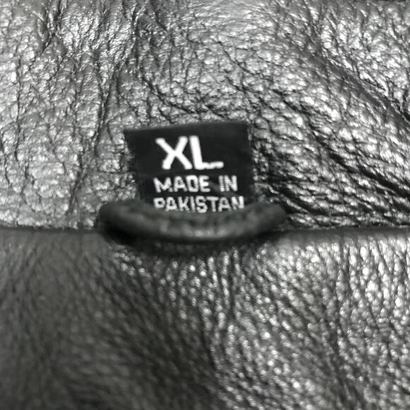 Jim & Mary Lou Leather Jacket Mens XL Black 3M Thinsulate Car Coat Quilted Lined - Picture 10 of 16